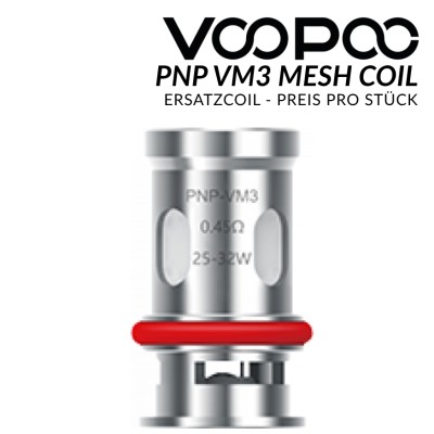 PnP-VM3 0,45 Ohm Mesh Coil - VOOPOO - Ersatzcoil