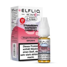 Strawberry Raspberry Cherry Ice - ELFLIQ - Nicsalt Liquid 10 ml