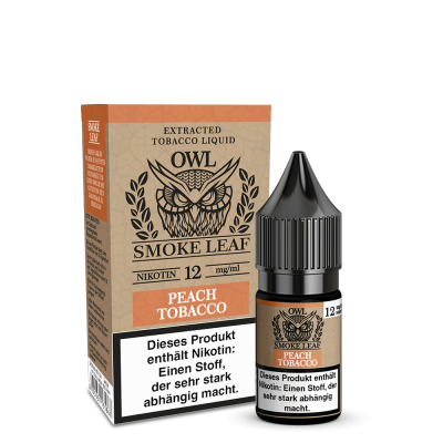 Peach Tobacco - OWL Smoke Leaf - Nicsalt Liquid 10 ml