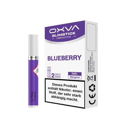 Blueberry - OXVA SlimStick Einweg Pods - Nicsalt 20mg – 2er Pack