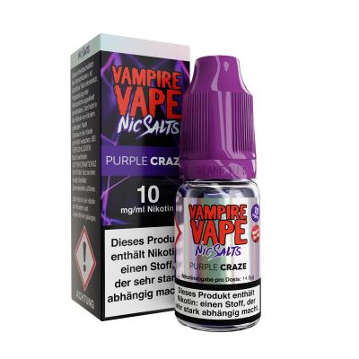 Purple Craze - Vampire Vape - Nicsalt Liquid 10 ml